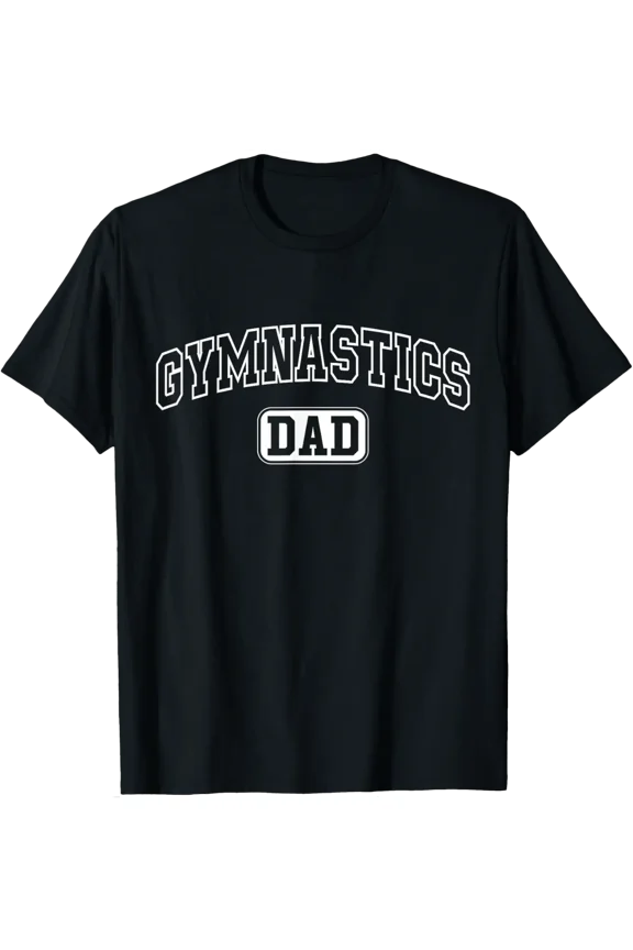 Gymnastics Dad Athletic Lettering Gymnast T-Shirt