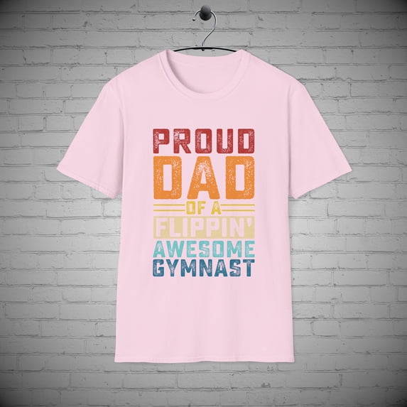 Gymnastics Dad t-shirt, Proud Dad of a Gymnasts shirt, Acrobatic tee,