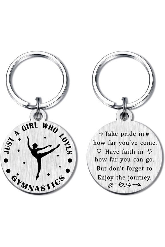 Gymnastics Gifts, Gymnast Inspirational Keychain, Gymnastics Lovers Present for Birthday Christmas