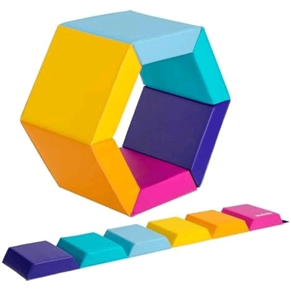 Gymnastics Gym Tumbling Mat for Kids Children, Hexagon Gymnastics Folding Exercise Mat for Stretching Yoga Cheerleading Martial Arts$$Sport & Recreation Other