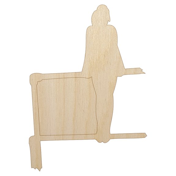 Gymnastics Gymnast Uneven Bars Solid Wood Shape Unfinished Piece Cutout Craft DIY Projects - 6.25 Inch Size - 1/4 Inch Thick