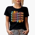 thumbnail image 1 of Gymnastics, Gymnast or Sports Themed, Groovy Retro Wavy Text Merch Gift, Black T-Shirt, Small, 1 of 5
