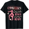 thumbnail image 1 of Gymnastics In My Veins Jesus In My Heart Religious Gymnast T-Shirt, 1 of 3