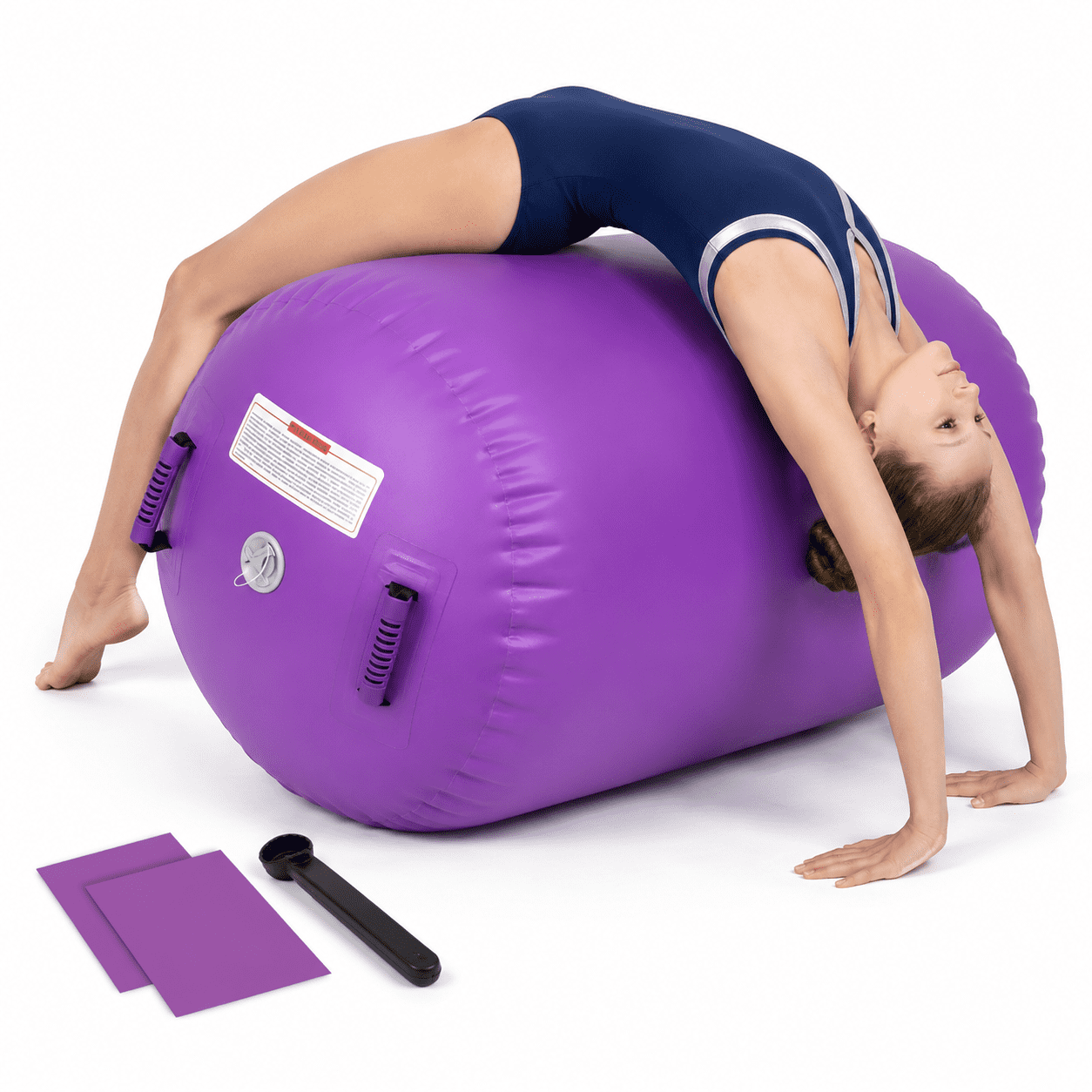 Inflatable Matting Gymnastics Inflatable Tumbling Mat, Purple, 48 in x 29.5 in, Octagon ...
