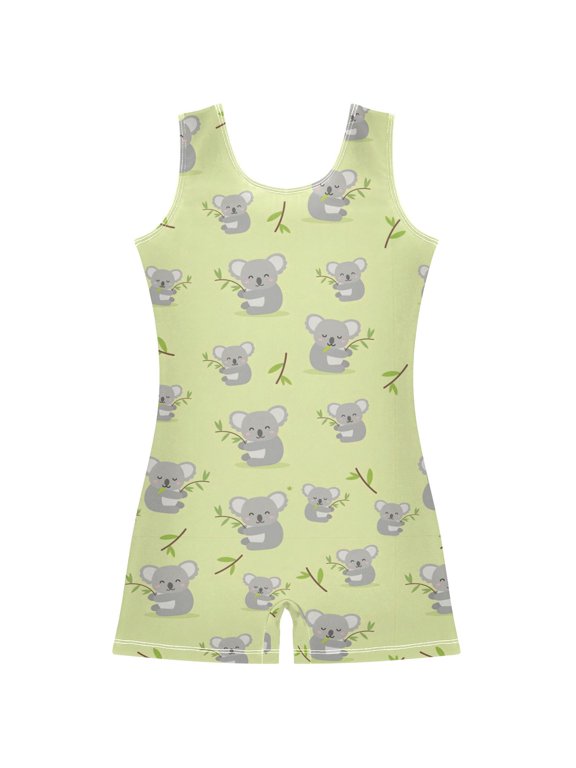 Gymnastics Leotard Sleeveless Bradypod Stretchy Dance Bodysuit Breathable Athletic Ballet Yoga Outfit for Ages 3-14
