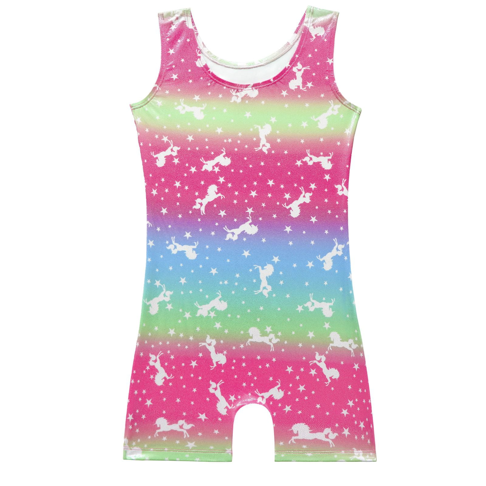 TENVDA Girls Ballet Leotard With Skirt - Sparkly Sleeveless Dance Dress, Leopard Print, Sizes Toddler To Big Kid
