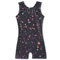 thumbnail image 1 of Gymnastics Leotards for Girls Black Size 6-7 Years Old Shiny Unitards Kids Gym Apparel, 1 of 6