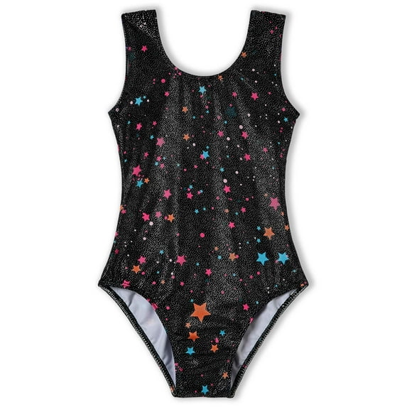 Gymnastics Leotards for Girls Size 4t 5t Black Sparkle Practice Tumbling Outfits