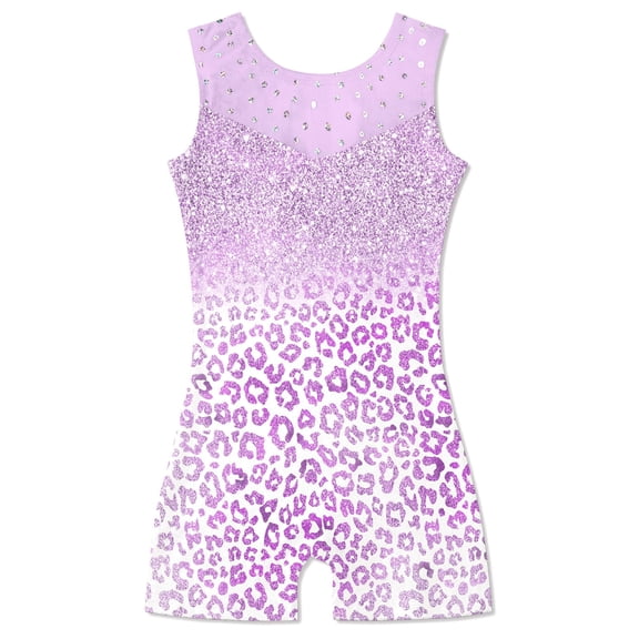 Gymnastics Leotards for Girls Toddler Unitard Biketard Clothes Cute Kid Dance Outfit 3-7T