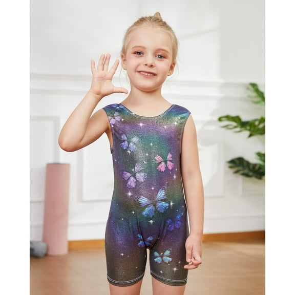 Gymnastics Leotards for Girls Unicorn Aurora Rainbow Mermaid Dinosaur Cupcake Sparkle Biketard Toddlers Kids Children