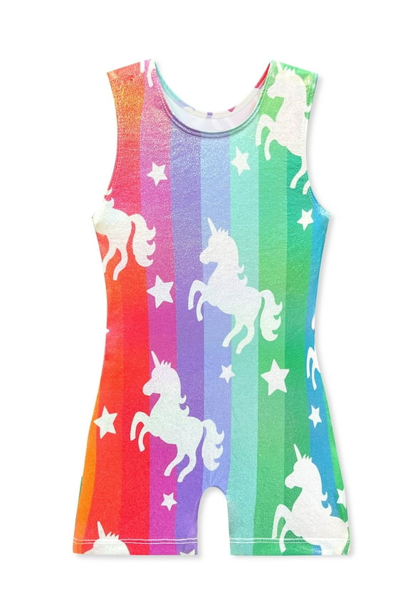 Gymnastics Leotards for Girls Unicorn Aurora Rainbow Mermaid Dinosaur Cupcake Sparkle Biketard Toddlers Kids Children