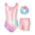 thumbnail image 1 of Gymnastics Leotards for Girls with Cross Back,Sparkly Dance Unitards with Shorts Biketards Outfit for 3-12 Years, 1 of 8