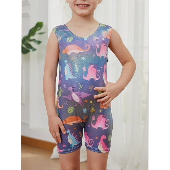 Gymnastics Leotards for Toddler Girls Gym Suits Dance Leotard Sparkly Rainbow Unicorn Butterfly Diamond Biketard