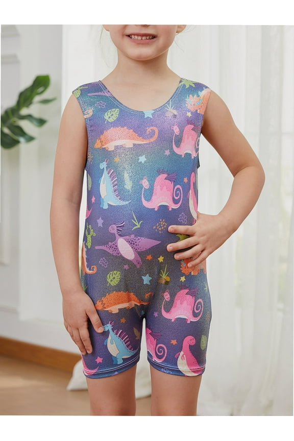 Gymnastics Leotards for Toddler Girls Gym Suits Dance Leotard Sparkly Rainbow Unicorn Butterfly Diamond Biketard