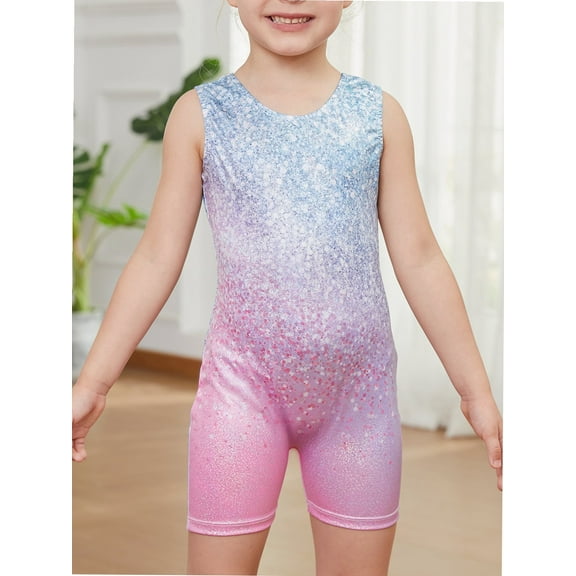 Gymnastics Leotards for Toddler Girls Gym Suits Dance Leotard Sparkly Rainbow Unicorn Butterfly Diamond Biketard