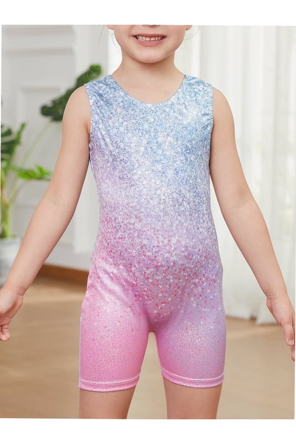 Gymnastics Leotards for Toddler Girls Gym Suits Dance Leotard Sparkly Rainbow Unicorn Butterfly Diamond Biketard