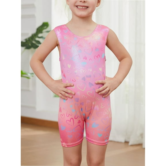 Gymnastics Leotards for Toddler Girls Gym Suits Dance Leotard Sparkly Rainbow Unicorn Butterfly Diamond Biketard