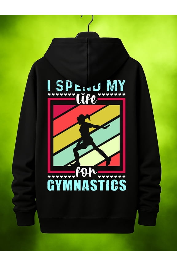 Gymnastics Life funny hoodies Exercise men's sweater hoodie black Comfy Loose Drawstring Trendy Hooded Pullover,Clothing For Autumn Winter basketball Dumbbell Unique Design Unisex hoodie