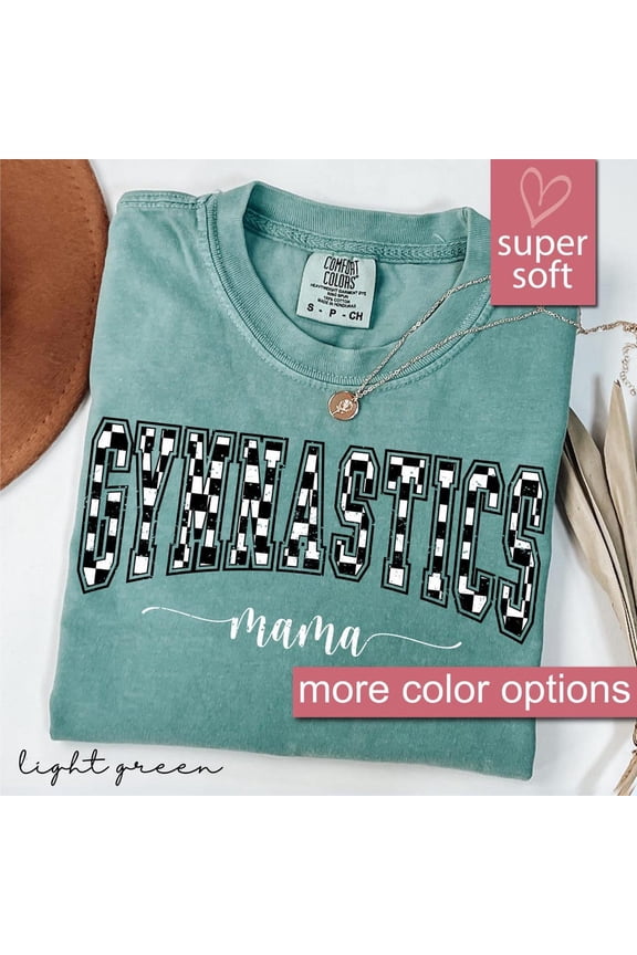 Gymnastics Mama Checkered Shirt, Gymnast Mom Shirt, Game Day Senior Night Gift, Gymnastics Mama, Gymnast Mothers Day Gifts Unisex S-5XL Hot Trending Shirt, Vintage Birthday Gift