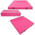 thumbnail image 1 of Gymnastics Mat for Kids 4'x4'x4" Foldable Tumbling Mats with Carrying Handles 2-Panels Fold Thick Exercise Mat for Home Aerobics Stretching Yoga, Rose Pink, 1 of 7