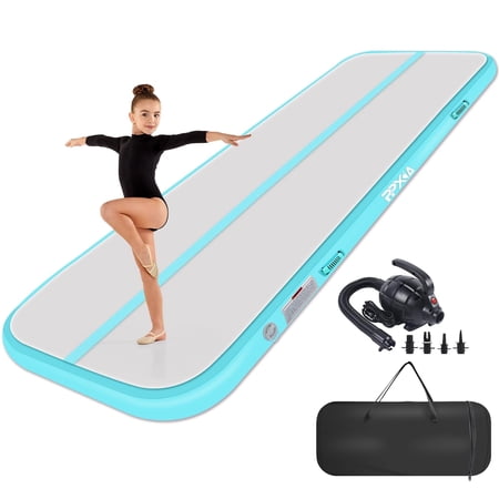 Gymnastics Mat Tumble Track 10FT, Tumbling Mats Kids Air Mat 4 inch Thick with Electric Air Pump for Home Use Cheerleading Gym Outdoor Training