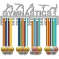 thumbnail image 1 of Gymnastics Medal Hanger Display Medal Holder Women's Gymnastics Rack Sports Metal Hanging Athlete Awards Iron Wall Mount Decor Over 60 Medals for Competition Medalist Silver 15.7x5.9Inch, 1 of 7
