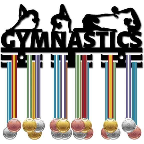 Gymnastics Medal Holder Sport Medal Hanger Medal Rack Thickening Acrylic Display Wall Rack Mounted over 40 Medals