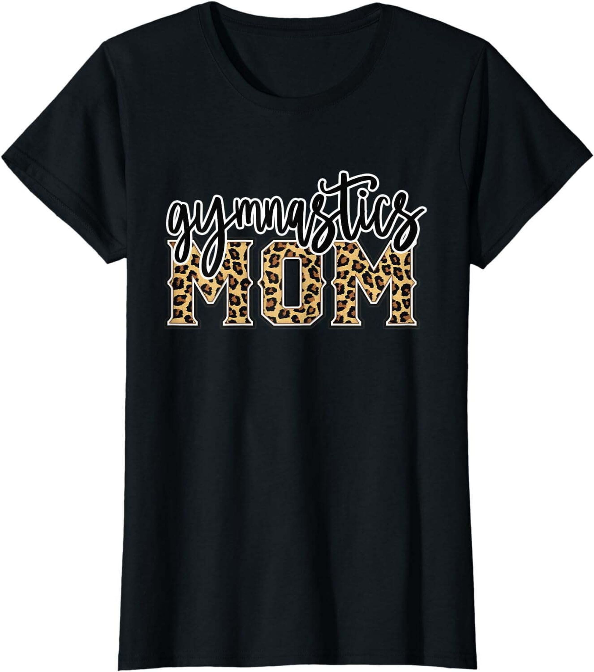 Gymnastics Mom Leopard Print Womens Proud Gymnast Mother T-Shirt