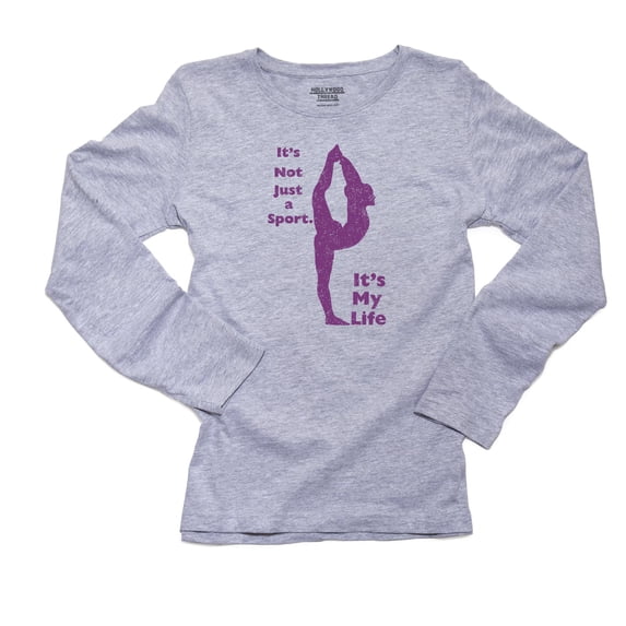 Gymnastics Not Just a Sport My Life Gymnast Graphic Women's Long Sleeve Grey T-Shirt