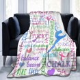 thumbnail image 1 of Gymnastics Pink Bed Blanket Flannel Fleece Blanket Soft Lightweight Plush Throw Blankets for Women Men Kid Warm Cozy 50"x40" Microfiber Blankets for Couch Chair Sofa All Season, 1 of 1
