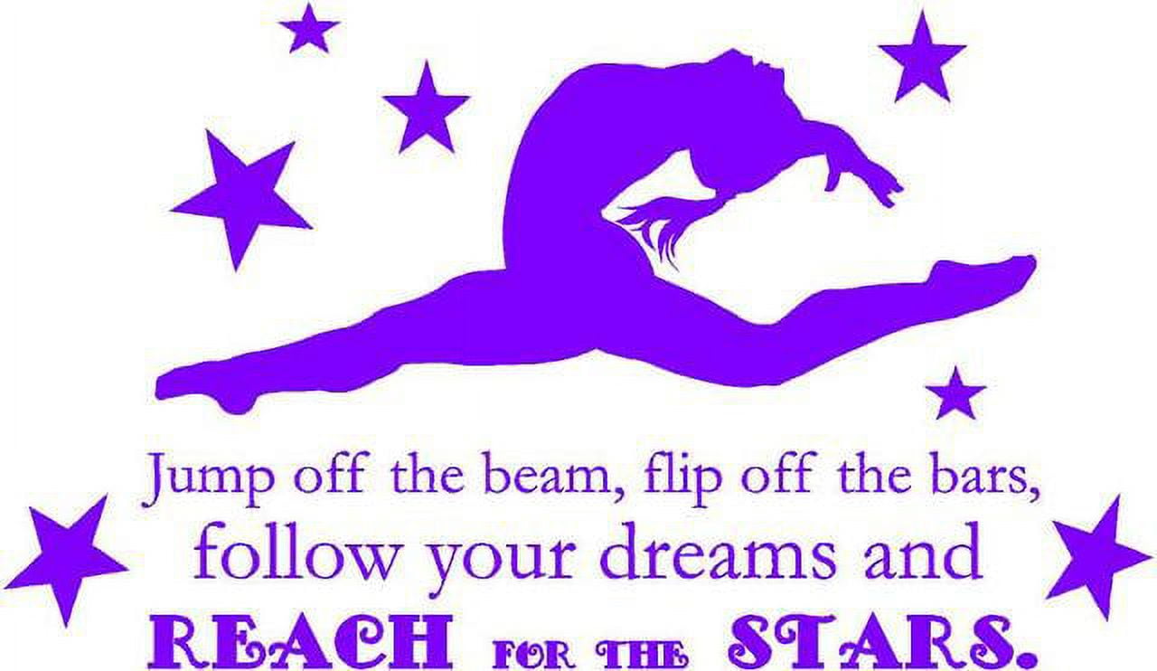 Gymnastics Quote - Girl's Vinyl Bedroom Decor | \, image size:1280x742