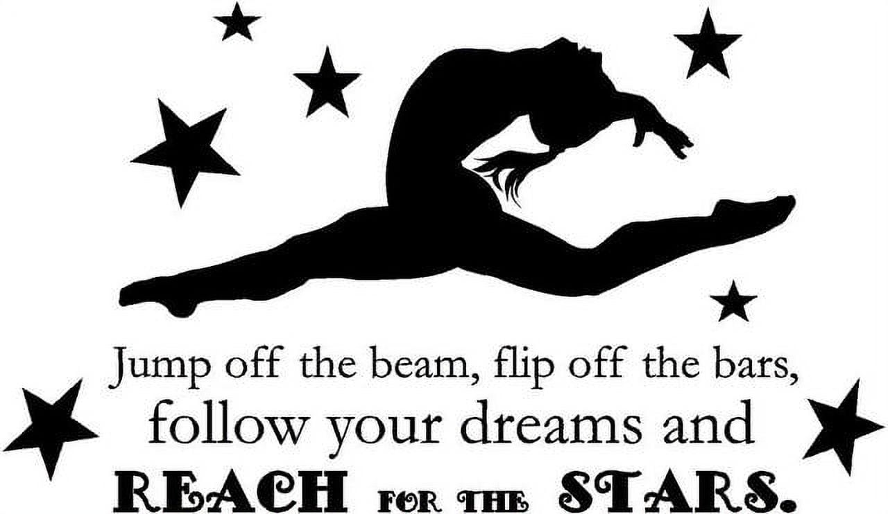 Gymnastics Quote - Girl's Vinyl Bedroom Decor | \, image size:1280x742