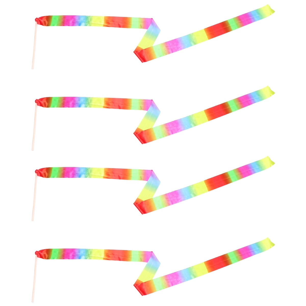 Nicehomfit Art Ribbons Assorted Color Wooden Sticks for Gymnastics ce ...