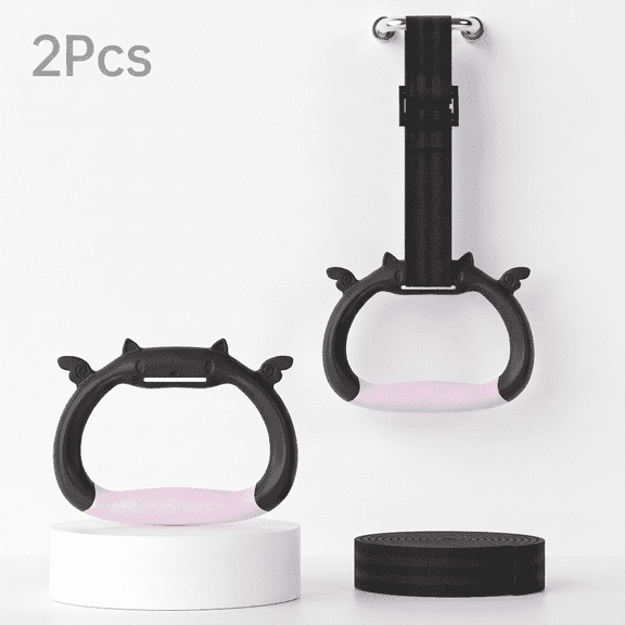 Gymnastics Rings with Adjustable Straps, Indoor Pull Up Gym Rings for Home Fitness and Strength Training