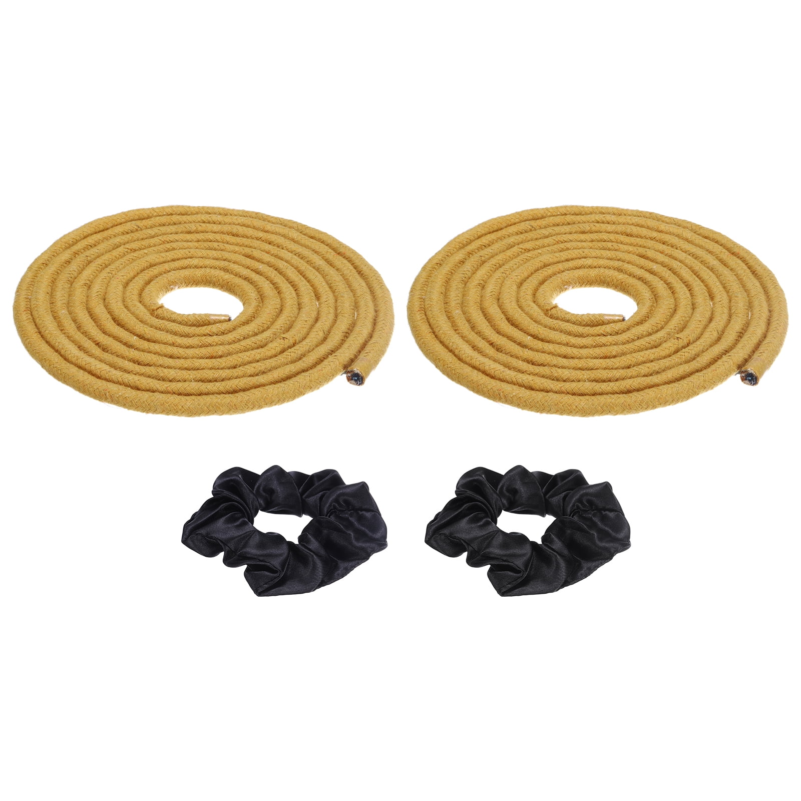 Gymnastics Rope, Exercise Fitness Aerobic Gymnastic Skipping, Rhythmic Gymnastics Arts Rope with Hair Tie 3 Meters& 2Pcs & Ginger - Fit for (Fitness/Outdoor Activities/Yoga)