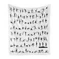 thumbnail image 1 of Gymnastics Soft Flannel Fleece Throw Blanket, Olympic Competition Themed Silhouettes Pattern with Ribbons and Podium, Cozy Plush for Indoor and Outdoor Use, 60" x 80", Black and White, by Ambesonne, 1 of 5