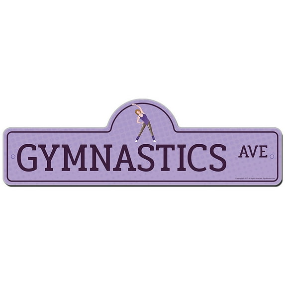 Gymnastics Street Sign | Indoor/Outdoor | Funny Home Decor for Garages, Living Rooms, Bedroom, Offices | SignMission personalized gift