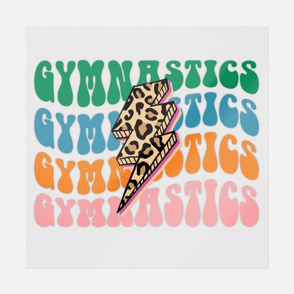 Gymnastics Thunderbolt Transfer