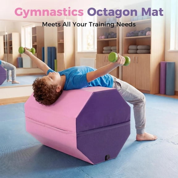 Gymnastics Training Mat with High-Density Foam Octagon 23 Inch Tumbling Backbend Trainer