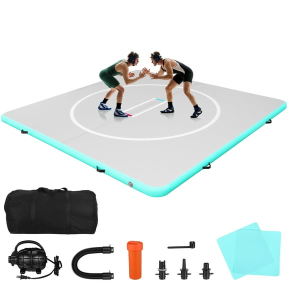 Gymnastics Tumble Track Tumbling Mat Inflatable Floor Mats with Air Pump for Home Use/Tumble/Gym/Training/Cheerleading/ /Beach/Park/Water