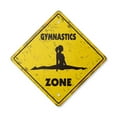 thumbnail image 1 of Gymnastics Vintage Crossing Sign Zone Xing | Indoor/Outdoor Plastic | 17" Tall rustic sport gym award trophy team funny gag gym, 1 of 3