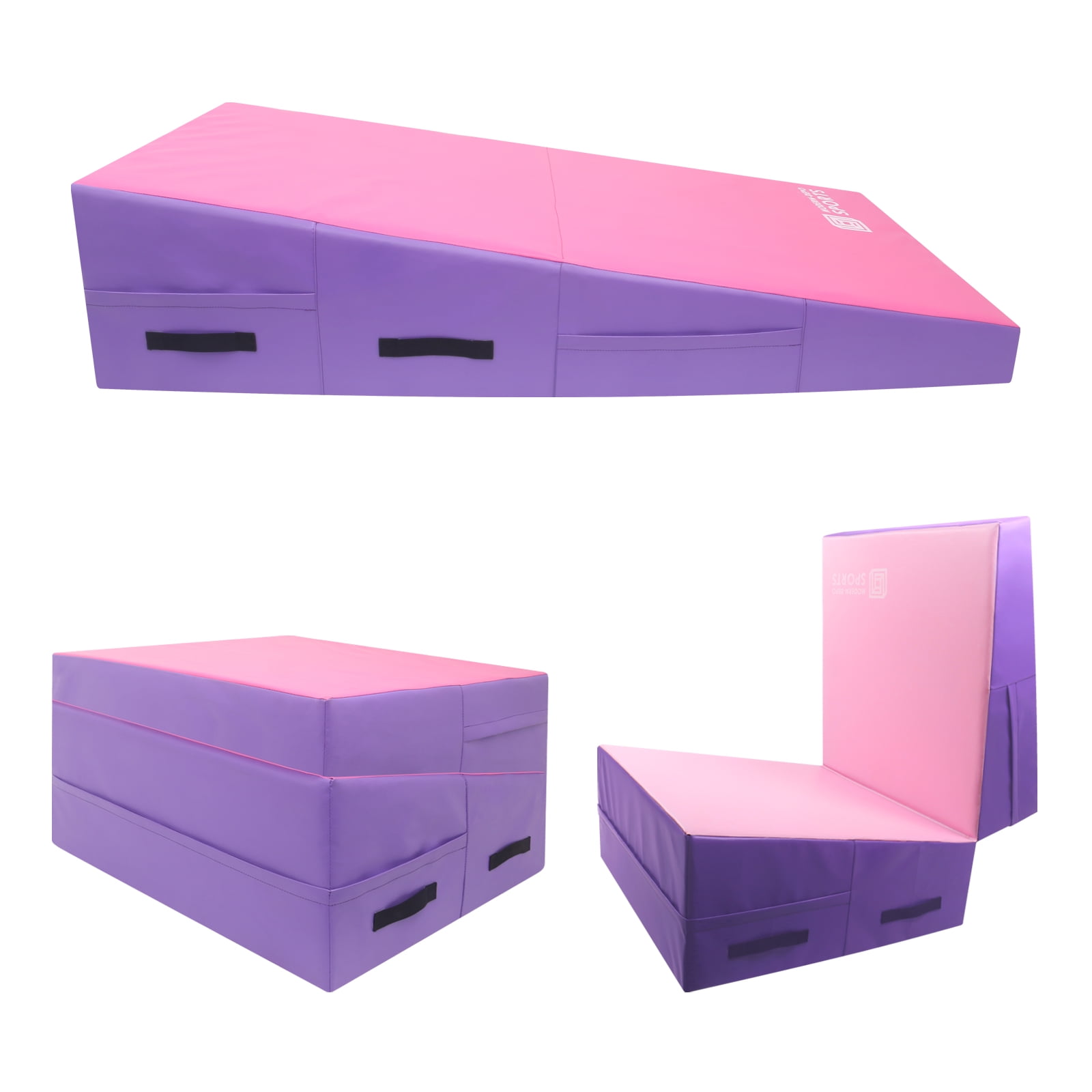 Gymnastics Wedge Mats 48" X 24" X 14" Folding for Home Use Incline