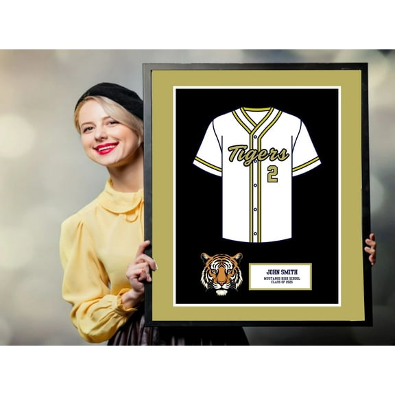 Gymnastics college Senior Award Night Gift Idea - Jersey Print Frame Basketball