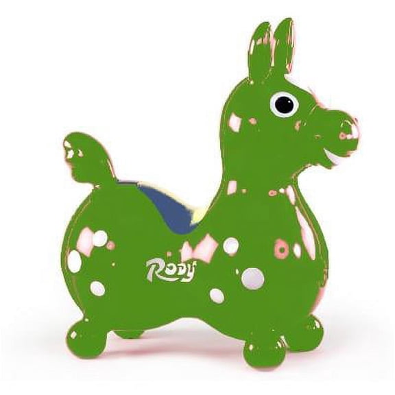 Gymnic Children's Inflatable Bounce & Ride Rody Horse, Green