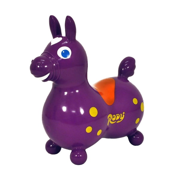 Gymnic Rody Horse Baby Toddler Kid Ride On Latex Free Vinyl Bouncing Toy, Purple