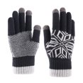thumbnail image 1 of Gymnture 1 Pair Thicken Screen Touch Gloves Knitted Warm Gloves Windproof Winter Gloves for Outdoor Men (Black), 1 of 10