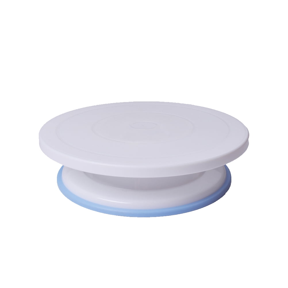 Gymnture 10 Inch PP Rotating Cake Turntable Anti-slip Revolving Cake Making Stand Platform Cake Decorating Workbench (Sky-blue)