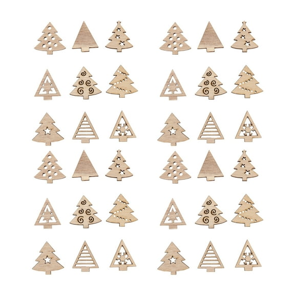 Gymnture 100 Wood Ornaments DIY Xmas Tree Slices Rustic Decor
