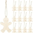 thumbnail image 1 of LABSERRON Gingerbread Man Ornaments Wood 100Pcs 3.1x2.2in for Christmas Party Hanging Decoration, 1 of 11