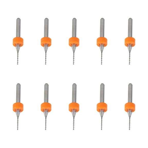Gymnture 10Pcs 0.8mm Carbide PCB Engraving Drill Bit Set Tiny Fine Macro Bits